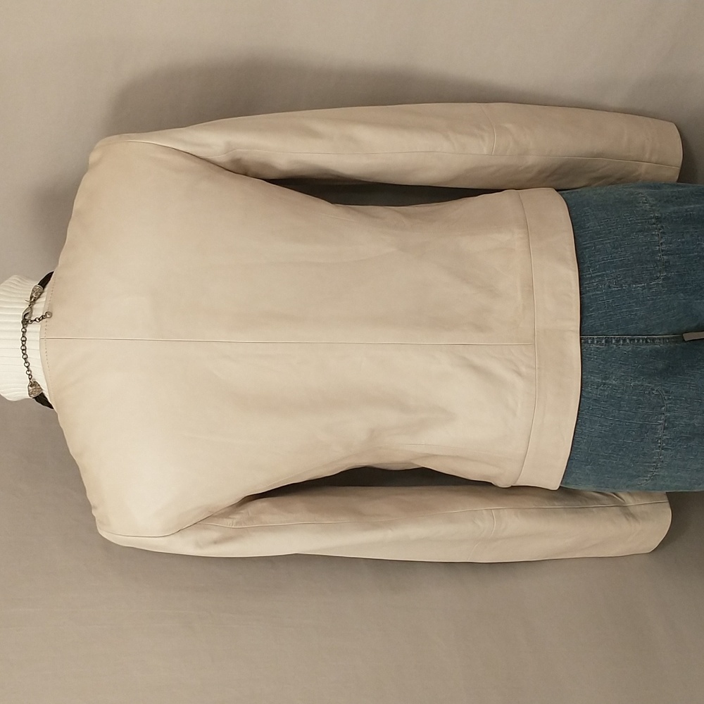 Soft Leather Jacket Hinge Seattle Light Taupe Neu… - image 5